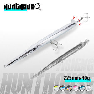 Hunthouse Nouveau Design Leurre Crayon à Aiguille 225mm 40g pour Pêche au Bar, Flottant, Type Whopper Plopper, Leurre Dur avec Hélice - Product Image 6