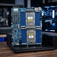 Carte mère serveur MZ73-LM2 double processeur AMD EPYC 9004 9005, 24 emplacements DDR5, 4 PCIe Gen5 X16, double LAN 10GbE, EATX