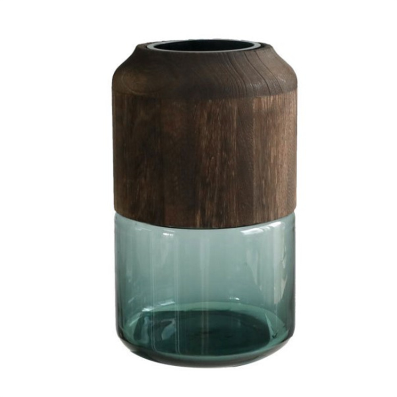 Скандинавская ваза из стекла ins, простой светлый роскошный орнамент, домашняя деревянная ваза