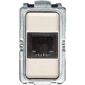 Connecteur téléphonique RJ11 Bticino Magic Series 5982, connexion terminale en plastique - Product Image 1