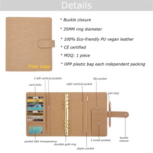 Yihe Tốt Nhất Bán A5 Ngân Sách Chất Kết Dính Kế Hoạch Saffiano Epi Da 35Mm 6-Gold-Ring 27-Màu Lỏng Lá Refill Giấy Top Nộp Hồ sơ - Product Image 5