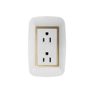 Enchufe de pared eléctrico de estilo moderno de América del Sur, enchufe de pared americano de 1 Banda, diferentes estilos