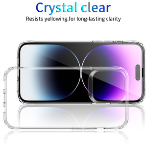 Funda Protectora para Teléfono, Híbrida de PC y TPU, Transparente, Resistente a Impactos, Diseño Simple y Clásico, para <span class=keywords><strong>iPhone</strong></span> 17 <span class=keywords><strong>Pro</strong></span> Max/17 <span class=keywords><strong>Pro</strong></span>/Air/17 16 15 14 <span class=keywords><strong>13</strong></span> 12 - Product Image 2