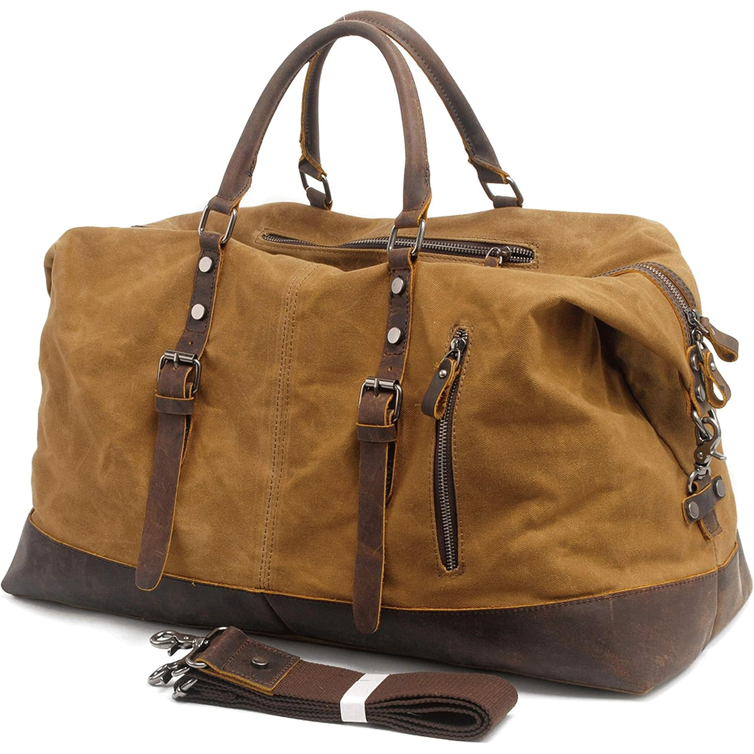 Factory Wholesale Custom logo Leather Travel Duffel Bag for Men Gym Sports Weekender Luggage Carry on Airplane Leather Bag