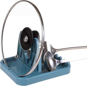Support pliable en PP pour ustensiles de cuisine, repose-cuillère et support de couvercle de casserole, gadget de cuisine réglable, repose-cuillère et spatule, étagère pliante - Product Image 2