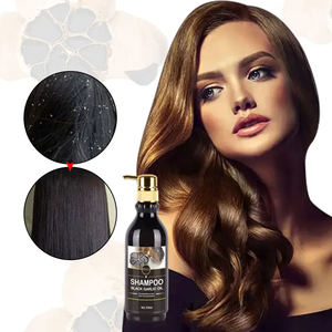 Commercio all'ingrosso MOKERU naturale a base di erbe perdita di capelli <span class=keywords><strong>Shampoo</strong></span> per la cura cheratina antiforfora nero aglio <span class=keywords><strong>Shampoo</strong></span> e balsamo per le donne degli uomini - Product Image 5