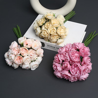 Bouquet de roses artificielles en soie, fleurs artificielles en gros, roses décoratives, accessoires de mariage, accessoires de photographie, arrangements Yuyuan