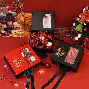 Custom Made Eco-Friendly Transparent Window <b>Gift</b> <b>Box</b> Magnetic Closure Reusable for Valentine's Day Birthday <b>Wedding</b> Custom - Product Image 5