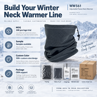 Cache-cou polaire ajustable personnalisé, doux, coupe-vent, cache-visage d'hiver pour le ski, le cyclisme et les activités de plein air, accessoire de marque, ligne OEM