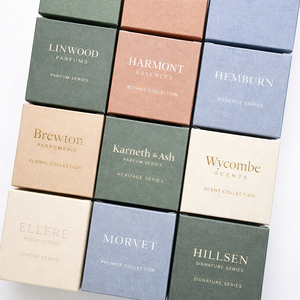 Boîte à parfum personnalisée écologique, carton pliable avec finition mate et fond à fermeture à pression pour impression de logo de vente au détail, vente en gros - Product Image 3