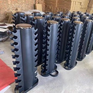 Support de rangement <span class=keywords><strong>vertical</strong></span> en acier à 2 niveaux pour 10 paires d'haltères, idéal pour la maison, la salle de sport commerciale, fabrication OEM - Product Image 3