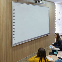 Tableau blanc interactif tout-en-un 92 pouces, projecteur intelligent 100 pouces, tableau éducatif pour salle de classe avec système d'exploitation Android/Windows, montage mural