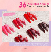 Großhandel Abrltino 36 Farben Fester Ungiftiger Hochwertiger UV-Gel Nagellack Palette Creme Pudding Schlamm Diamant Glitzer CE