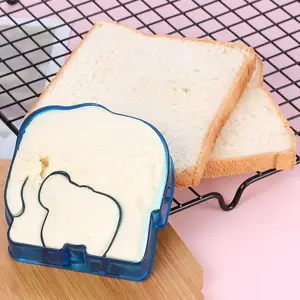 Cetakan Sandwich pemotong roti bentuk hewan kartun, alat potong roti DIY kreatif
