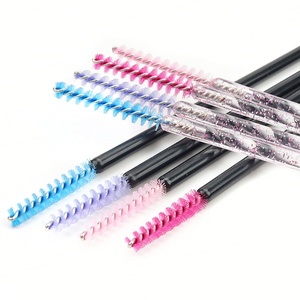 Nouvelle arrivée brosse d'extension de cils jetable d'usine brosse à cils à pointe droite et à manche noir - Product Image 4