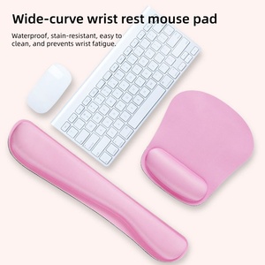 Custom Logo Non-slip Base Soft Memory Foam Ergonomic Mouse Pad with Wrist Support for Office Business - Product Image 3