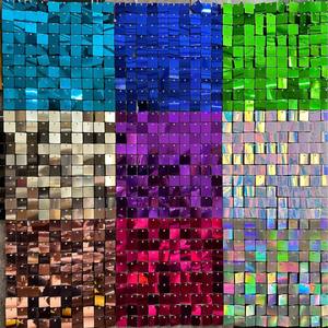 Vente flash : Décorations murales scintillantes pour mariage, panneaux muraux brillants, <span class=keywords><strong>fond</strong></span> <span class=keywords><strong>de</strong></span> scène, panneaux muraux en paillettes pour fête - Product Image 2