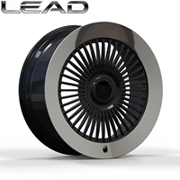 Jantes en alliage forgées sur mesure LEAD, 18-22 pouces, 5x112, 5x114.3, 5x120, 5x130, lèvre polie, intérieur noir, pour berlines de luxe