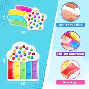 2 jouets sensoriels Montessori, autocollants décoratifs, jeu <span class=keywords><strong>de</strong></span> <span class=keywords><strong>motricité</strong></span> fine, matériau TPE/TPR, silencieux, essentiel pour les voyages, éducatif - Product Image 2