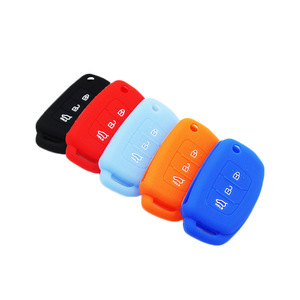 Housse de clé en silicone pour Hyundai IX35 IX25, étui pour clé de voiture télécommandée pliable intelligente, noir, rouge, bleu, Orange, bleu clair - Product Image 5