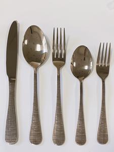 Luxury Durable Stainless Steel <strong>Cutlery</strong> Set With Hammered Handle Gold Flatware For Presents-Classic Style Custom Box Packaging - Product Image 6