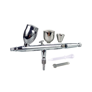 Aérographe Modèle 183 0,5 mm Double Action Alimentation par Gravité Réservoir 7cc pour Artisanat, Pâtisserie, Ongles, Maquillage Portable avec Réglages de Vitesse Ajustables - Product Image 5