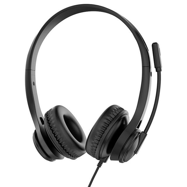 Wired USB On-Ear Headband Headset with Built-In Microphone IPX-4 Waterproof for Office Computer Call Center Use (Type-C/USB)