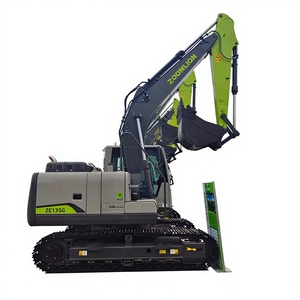 Excavatrice sur chenilles Zoomlion ZE135G, équipement de construction hydraulique vert - Product Image 1