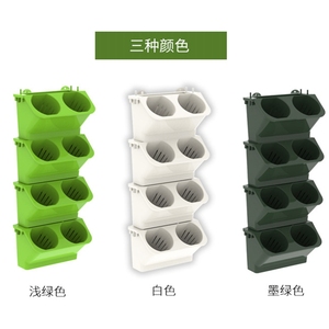 Wall Vertical Garden Vertical Wall Garden Pot <strong>Selfwatering</strong> Hydroponic Flower Pot Tower Garden Stackable Plastic Vertical Pot - Product Image 2