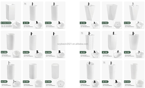 Lavabo de pie redondo de cerámica Canton Fair con diseño personalizado y precio de fábrica - Product Image 6