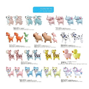 YIDA Globos Andantes con Forma de Animales de Dibujos Animados, Ruedas de Película de Aluminio - Para Fotos de Niños, Decoración de Cumpleaños, Juguetes de Exterior, Diversión Festiva - Product Image 3