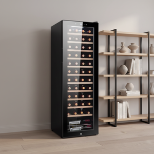 Enfriador de <span class=keywords><strong>Vino</strong></span> Inteligente de Acero Inoxidable de 138L con Capacidad para 48 Botellas, Refrigerador de Bebidas con Temperatura Constante - Product Image 5