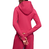 Ensemble de survêtement léger 2 pièces pour femme en molleton 100 % coton, avec veste à capuche zippée brodée et pantalon de jogging respirant