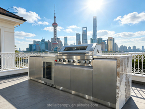 Cucina da Esterno Completa Impermeabile Set Cucina Modulare con Grill BBQ per Patio e Giardino - Product Image 2