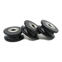 Roulement 624ZZ à alésage de 4 mm, rouleau de porte coulissante à gorge en U, 4x22x10/12, 4x22x10 mm, roulements recouverts de caoutchouc POM