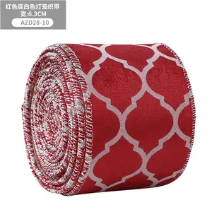 6.3cm Roll Natal Wired Ribbon Dia dos Namorados Natal Ribbon Burlap Ribbons Para Embrulho De Presente Decorativo