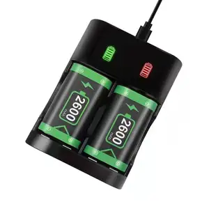 Honcam 2600mah 충전기 팩 Xbox One 시리즈 컨트롤러를위한 하나의 컨트롤러 충전식 배터리