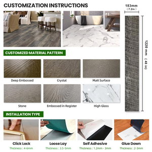 Suelo de Losetas de Vinilo de Lujo Impermeables de PVC, Planchas de LVT con Aspecto de Madera, Revestimiento de Suelo Duradero para Hogar, Hotel, Oficina y Uso Comercial, 5 Años de Garantía - Product Image 5