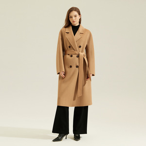 Manteau long croisé en cachemire double face Puyan, collection Automne/Hiver 2025 de Huang Yuxiang, style classique CEID, en pur cachemire polaire - Product Image 4