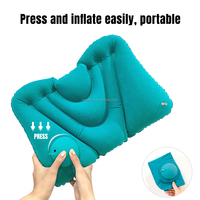 Bantal Punggung Tiup Joyee Grosir, Pompa Tekan Sendiri, Portabel untuk Pesawat, Mobil, Kantor, Penyangga Pinggang, Sandaran Punggung