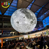 Globe gonflable en forme de lune, planètes gonflables avec lumière LED