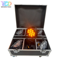 Luz LED DMX512 IP65 Resistente al Agua, 12x18W RGBWA+UV CRI90, con Batería, 16.7 Millones de Colores, 7/12 Canales DMX, para Fiestas, Bares, Bodas, Conciertos, Exteriores