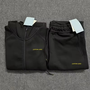 2025健身技术Fleech带标志连帽衫慢跑两件套运动服运动裤男士运动裤套装 - Product Image 2