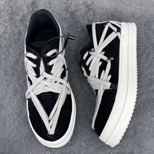 Zapatos de cuero genuino retro de diseñador de alta calidad, con cordones, estilo chunky para caminar, zapatos casuales de lujo para hombres y mujeres. - Product Image 5