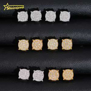 Magazzino USA Moissanite <span class=keywords><strong>orecchini</strong></span> a <span class=keywords><strong>cerchio</strong></span> 6.5mm in vero oro placcato <span class=keywords><strong>orecchini</strong></span> a grappolo <span class=keywords><strong>orecchini</strong></span> Pass diamante Tester Hip Hop <span class=keywords><strong>925</strong></span> <span class=keywords><strong>argento</strong></span> - Product Image 3