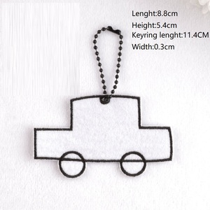 Tự Làm Hàn Quốc Sắt Tự Làm Túi Phụ Kiện Tên Móc Khóa Cho Trẻ Em Vải Thẻ Chìa Khóa Trống Vải Thẻ Chìa Khóa - Product Image 2