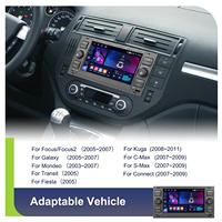Podofo Android 7 pouces 4 + 64 Go autoradio stéréo pour Ford Transit/ Focus/Galaxy/Mondeo CarPlay Android Auto WiFi type-c