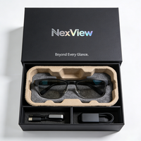 Boîte à lunettes intelligente en carton ondulé durable, emballage robuste avec insert pour ranger les lunettes et le chargeur pour un transport sécurisé