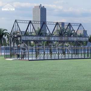 Carpa para Eventos Desmontable con Techo Transparente de Cristal, Estructura Negra, Tipo Marquesina - Product Image 4