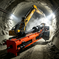 Machine de forage et de fendage de roche hydraulique 2-en-1 montée sur excavatrice lourde pour la construction et l'exploitation minière